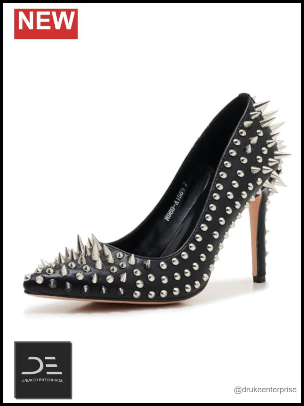 Gothic Studded Pointed Toe High Heels – Spiked Stiletto Pumps for Women